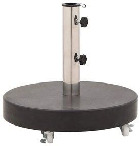 vidaXL Parasolvoet rond 30 kg graniet zwart