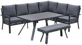 Garden Impressions Senja lounge dining set 4-delig rechts - mystic grijs