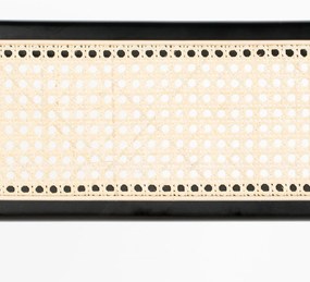 Zuiver Jort Hoge Retro Barkruk Met Rotan Zwart