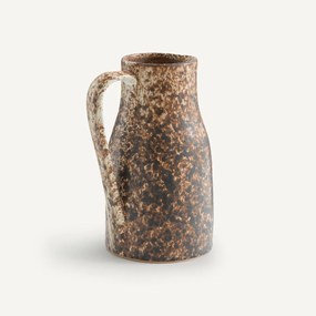Karaf in geglazuurd aardewerk , Rusty