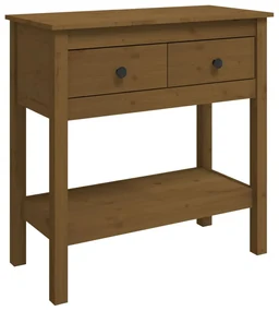 vidaXL Wandtafel 75x35x75 cm massief grenenhout honingbruin