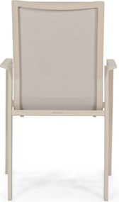 Tuinset 4 personen 125 cm Aluminium Zand/Beige Lifestyle Garden Furniture Ultimate/Ancona