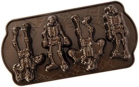 93548 Spooky Skeleton Cakelet Pan, Aluminium, Brons