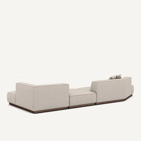 Open hoekbank rechts XL structuur viscose linnen, JACOPO