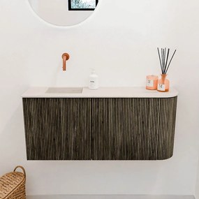 Mondiaz Joya DLux 90cm toiletmeubel ronding rechts shadow met wastafel faye links zonder kraangat meli