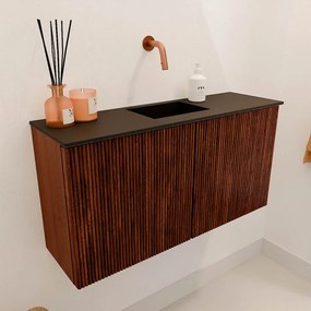 Mondiaz Joya 80cm toiletmeubel ruby met wastafel faye midden zonder kraangat urban
