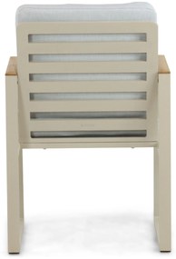 Tuinstoel Aluminium/Teak Taupe-naturel-bruin Lifestyle Garden Furniture Faro