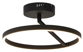 Design plafondlamp zwart incl. LED 3-staps dimbaar - Anello Binnenverlichting Lamp