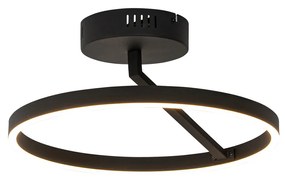 Design plafondlamp zwart incl. LED 3-staps dimbaar - Anello Design rond Binnenverlichting Lamp