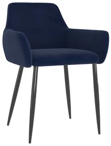 vidaXL Eetkamerstoelen 4 st fluweel blauw