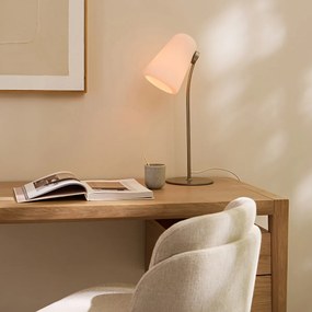 Lamp in gecanneleerd opaline, Fosca