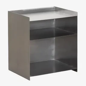 Bijzettafel In Roestvrij Staal Nolvia Staal - Sklum