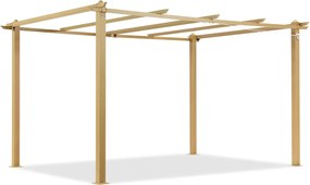 Barbados 3 x 4 m houten tuinpunt metalen terras pergola frame
