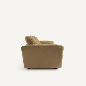 3-zits slaapbank in linnen fluweel, EDGAR