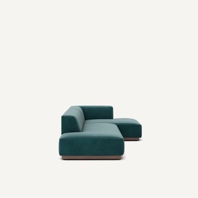 Rechter hoekbank XL in fluweel, Jacopo