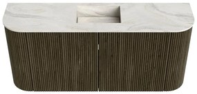 Mondiaz Joya DLux 95cm toiletmeubel ronding links/rechts shadow met wastafel faye midden 1 kraangat ostra