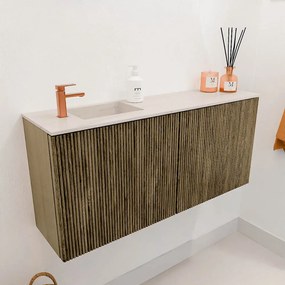 Mondiaz Joya DLux 90cm toiletmeubel dusk met wastafel faye links 1 kraangat meli