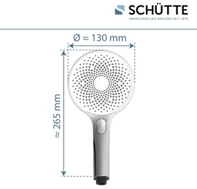 Schutte Samao handdouche 3 standen chroom/wit