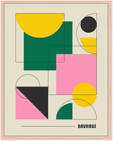 Ingelijste digitale print Abstract Bauhaus