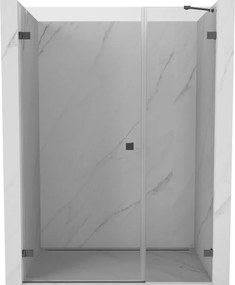 Mexen Lunar-B draaideur douche links 140 cm, transparant, gun metal - 832S-140-050-95-00-L