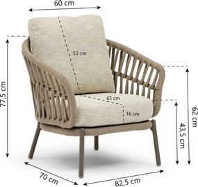 Tuinstoel Rope Zand/Beige Coco Viento