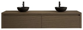 Gliss Design Ares badmeubel 160cm 2 lades ash gray zonder waskom