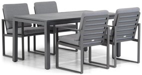 Tuinset 4 personen 160 cm Aluminium Grijs Santika Furniture Santika