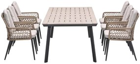 Garden Impressions Kalibo tuinset 7-delig - Penedo tuintafel 230x100 cm