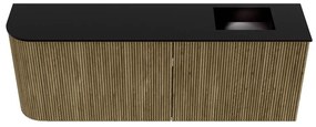 Mondiaz Joya 110cm toiletmeubel ronding links dusk met wastafel faye rechts zonder kraangat urban