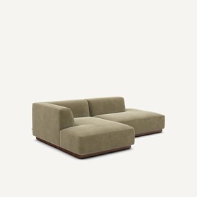 Hoekbank links in linnen fluweel, JACOPO