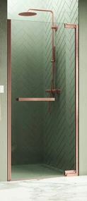 Novellini N180 1B Nisdraaideur 78,5-80x200 cm Brushed Gold Helder Glas