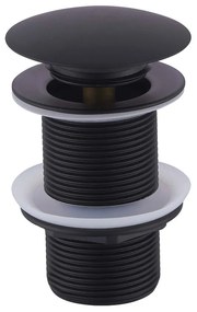 Mueller Round clickwaste verlengd 5/4" mat zwart