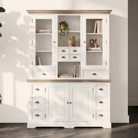 Tower Living Buffetkast Romantisch Wit M Fleur - 164x50x220cm.