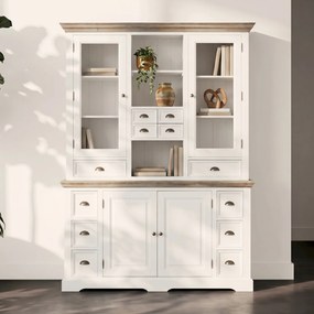 Tower Living Buffetkast Romantisch Wit M Fleur - 164x50x220cm.
