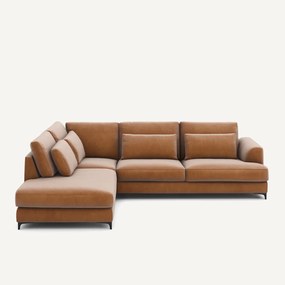 Omvormbare hoekbank links, fluweel, Marsile