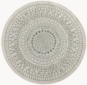 Rond in- & outdoor laagpolig vloerkleed Porto, omkeerbaar