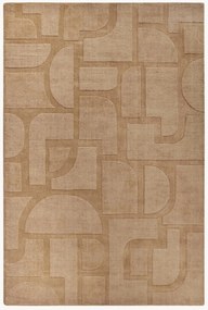 Wollen vloerkleed Alexis met hoog-laag effect