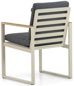 Tuinstoel Aluminium/Teak Taupe-naturel-bruin Lifestyle Garden Furniture Faro