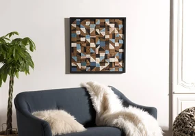 Wanddecoratie Mozzao teakhout | Macabane