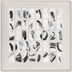 Handbeschilderde canvasdoek Peirce met houten frame