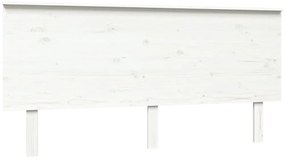 vidaXL Hoofdbord 164x6x82,5 cm massief grenenhout wit