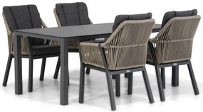 Tuinset 4 personen 180 cm Aluminium/Rope Taupe Lifestyle Garden Furniture Verona/Pallazo