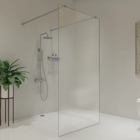 Saniclear Redro vrijstaande douchewand 90x200cm RVS