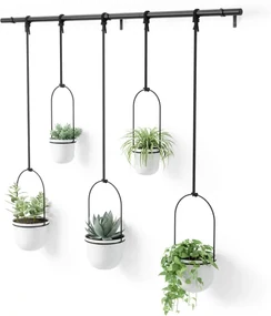 Umbra Triflora plantenhouder 137x18x94cm voor 5 planten Staal Wit 1018086-660