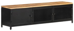vidaXL Tv-meubel 130x30x37 cm massief ruw mangohout