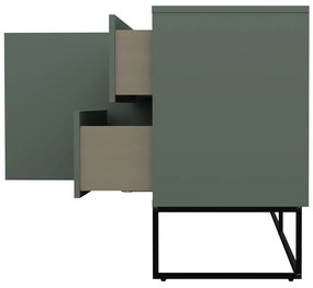 Tenzo Lipp Dressoir Met Deuren En Lades Groen - 176x43x76cm.