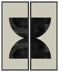Rivièra Maison - Wall Art Diabolo 2x 30x80 - Kleur: zwart
