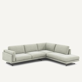 Hoekbank van stonewashed fluweel, CÉSAR