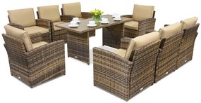 Monaco Premium 8 Garden Point tuinmeubelen in bruin