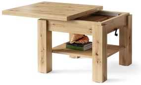 CLEO ARTISAN EIK, UITSCHUIFBARE SALONTAFEL